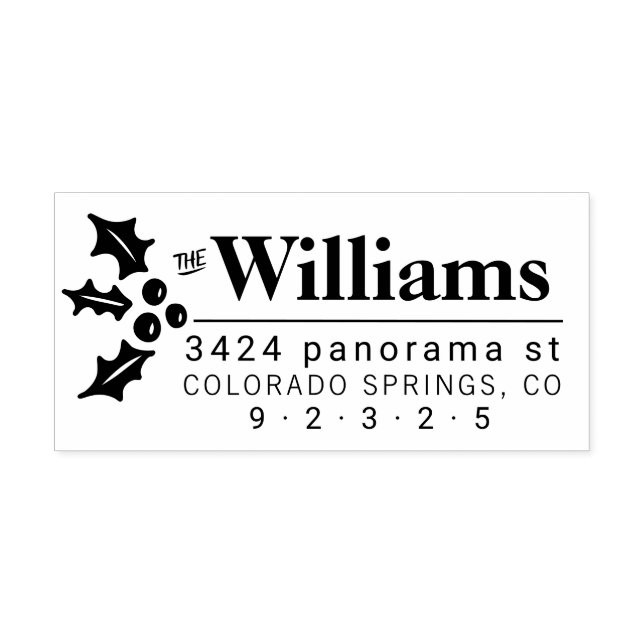 Rücksendeadresse Briefmarke mit Weihnachtsgrün Gummistempel (Prägung)