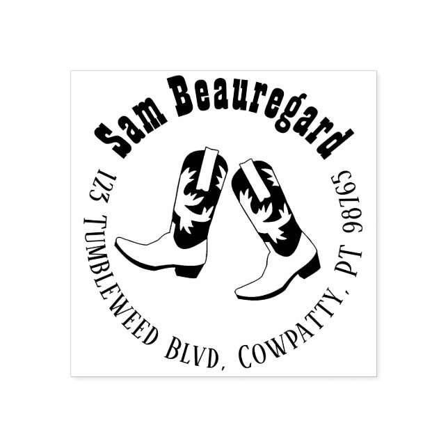 Rücksendeadresse Briefmarke Tanzstiefel Gummistempel (Prägung)