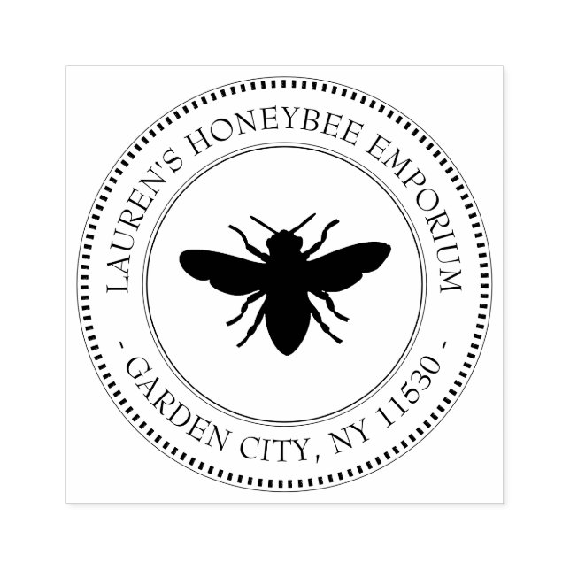 Rücksendeadresse Briefmarke Vintag Honey Bee Gummistempel (Prägung)