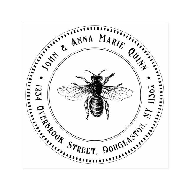 Rücksendeadresse Briefmarke Vintag Königin Honeybe Gummistempel (Prägung)