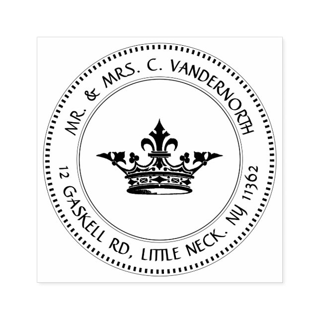 Rücksendeadresse Briefmarke Vintag Mittelalterlich Gummistempel (Prägung)