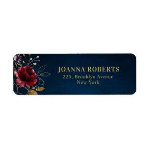 Rücksendeadresse Burgundy Navy Blush