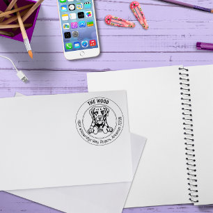 Rücksendeadresse Chesapeake Bay Retriever Gummistempel