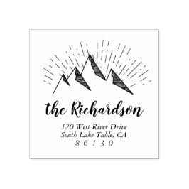 Rücksendeadresse der Bergskizze Gummistempel