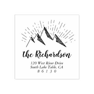 Rücksendeadresse der Bergskizze Gummistempel