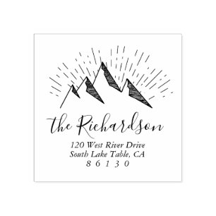 Rücksendeadresse der Bergskizze Gummistempel