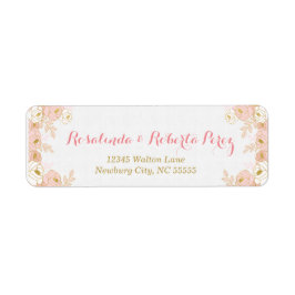 Rücksendeadresse der botanischen Blume Rosa und Go