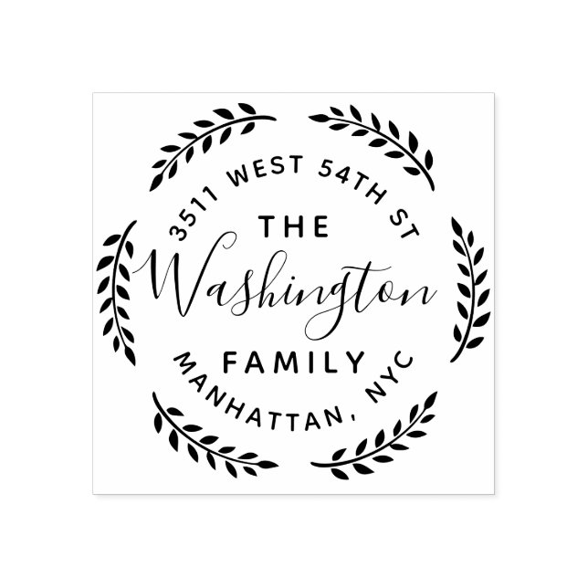 Rücksendeadresse der Botanischen Kranken Gummistempel (Prägung)