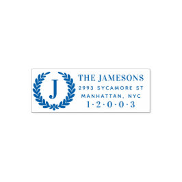 Rücksendeadresse der Botanischen Kranken-Monogramm Permastempel