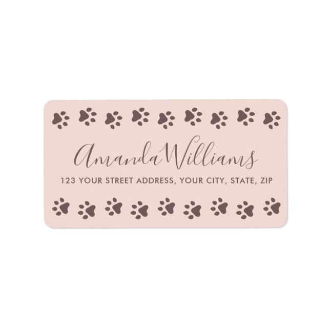 Rücksendeadresse der Druckleiste in Rosa Adressaufkleber (Vorne)