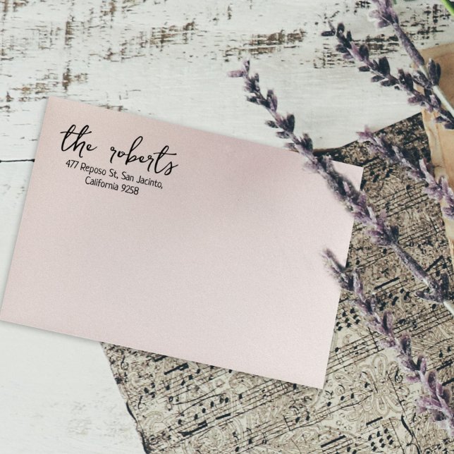 Rücksendeadresse der einfachen Kalligrafie Gummistempel (Von Creator hochgeladen)