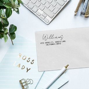 Rücksendeadresse der einfachen Kalligrafie Gummistempel