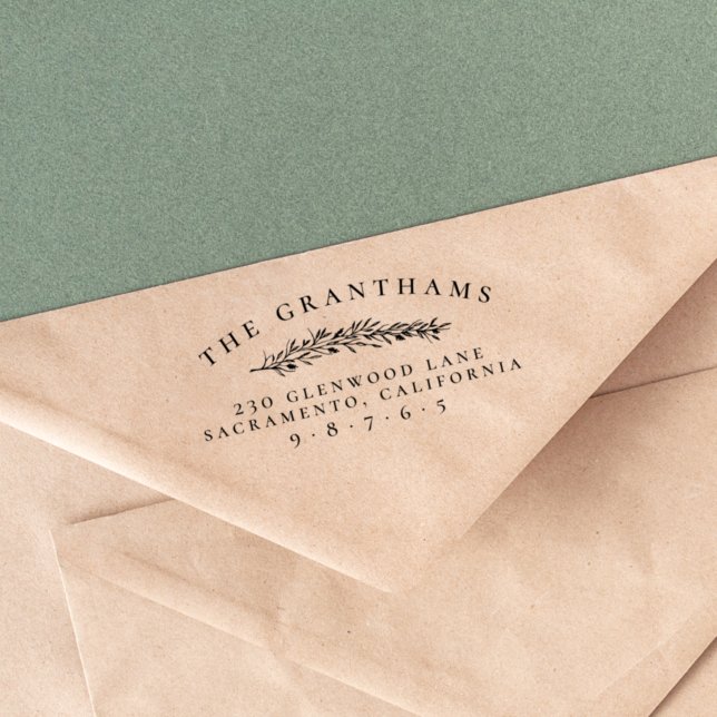 Rücksendeadresse der formalen botanischen Zweignie Permastempel (Von Creator hochgeladen)