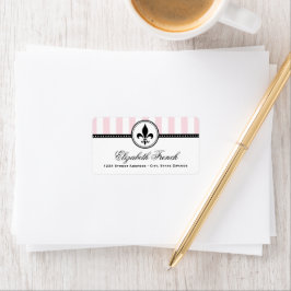 Rücksendeadresse der französischen Lilie in Vintag Adressaufkleber