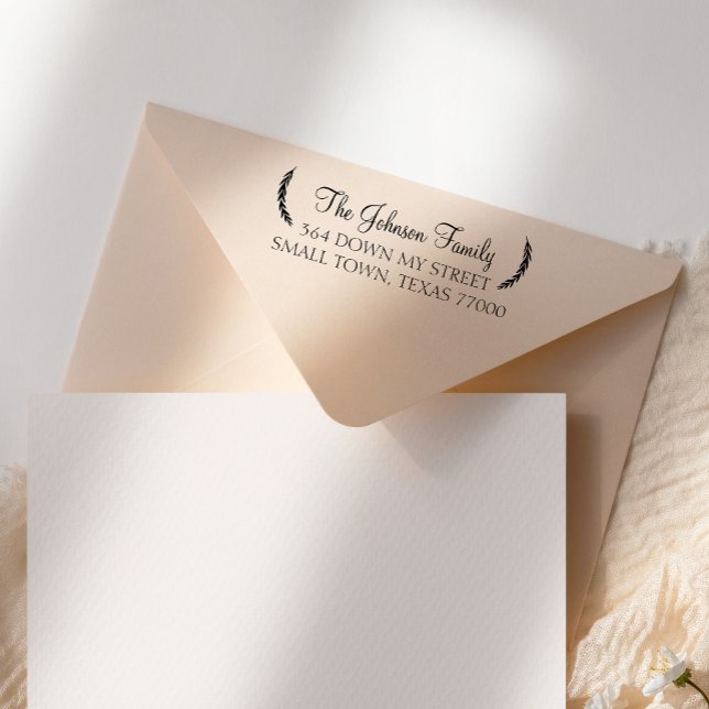 Rücksendeadresse der handgeschriebenen Olivenzweig Permastempel (Von Creator hochgeladen)