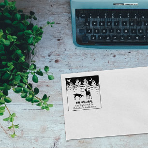 Rücksendeadresse der Hirschgewächse Gummistempel