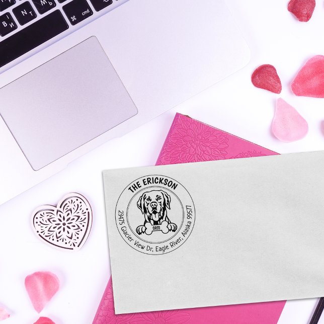 Rücksendeadresse der Labrador Hunde Gummistempel (Von Creator hochgeladen)