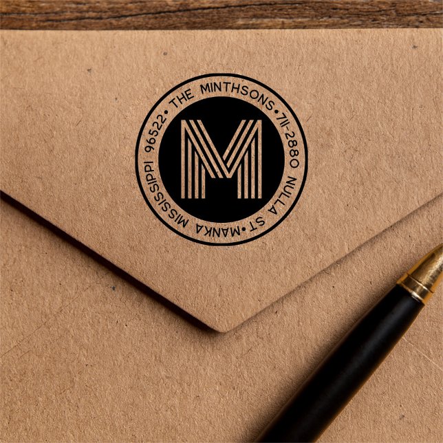 Rücksendeadresse der modernen klassischen Familien Permastempel (Von Creator hochgeladen)