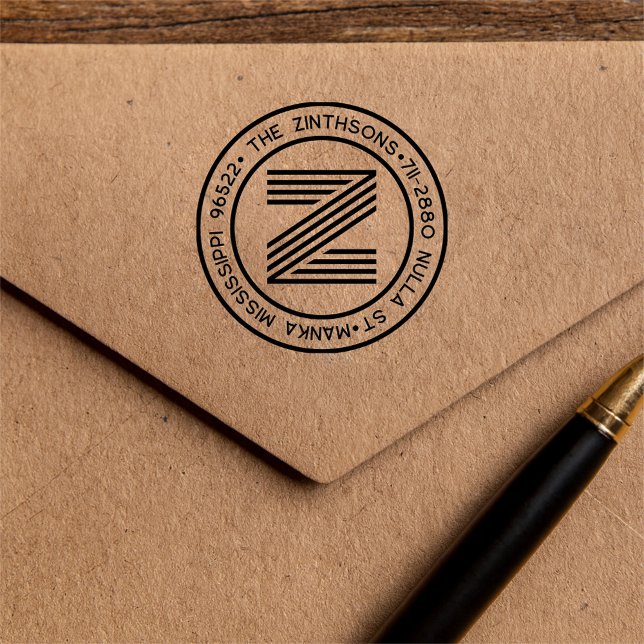 Rücksendeadresse der modernen klassischen Familien Permastempel (Von Creator hochgeladen)