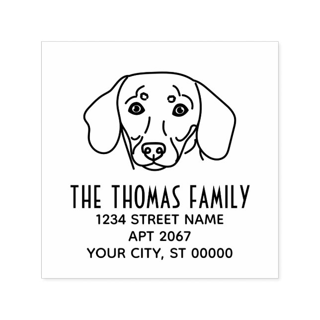 Rücksendeadresse der niedlichen Dackel Permastempel (Design)
