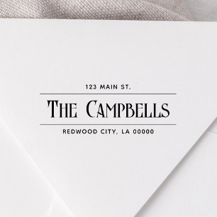 Rücksendeadresse der Vintagen Chic-Familie Permastempel