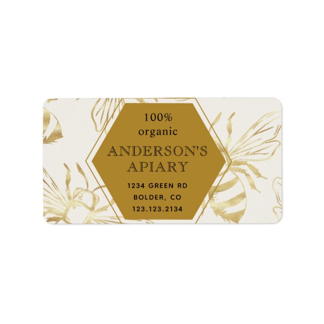 Rücksendeadresse der Vintagen Goldkönigin Adressaufkleber (Vorne)