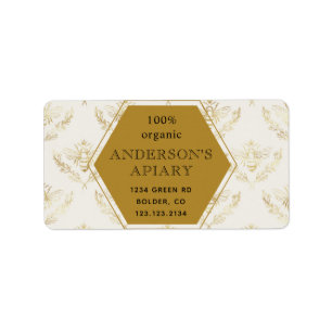 Rücksendeadresse der Vintagen Goldkönigin Adressaufkleber