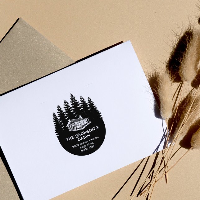 Rücksendeadresse der Waldfamilie Gummistempel (Von Creator hochgeladen)