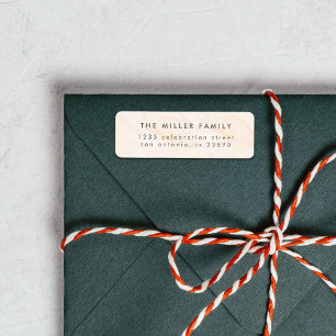 Rücksendeadresse der Wasserfarbenfamilie mit einfa