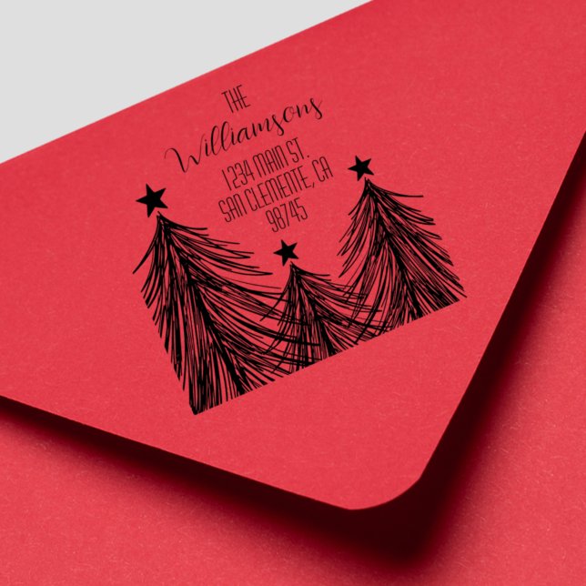 Rücksendeadresse der Weihnachtsbaumen Gummistempel (Von Creator hochgeladen)
