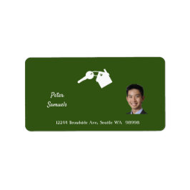 Rücksendeadresse des Agenten mit dem grünen Real A Adressaufkleber