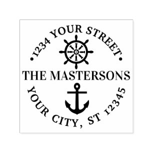 Rücksendeadresse des Ankerrads Permastempel