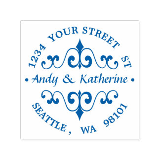 Rücksendeadresse des antiken Rollen Permastempel