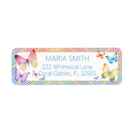 Rücksendeadresse des Butterfly-Glitzer