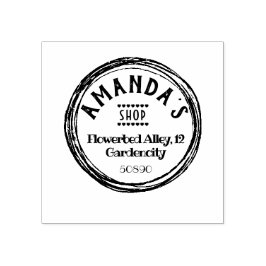 Rücksendeadresse des Eigentümernamens Gummistempel