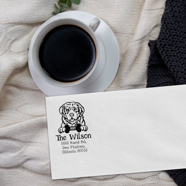 Rücksendeadresse des Hundes Gummistempel (Von Creator hochgeladen)