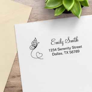 Rücksendeadresse des Schmetterlings Gummistempel