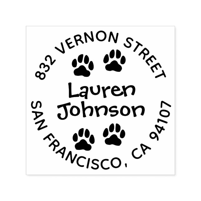 Rücksendeadresse drucken, selbstfarbige Briefmarke Permastempel (Design)