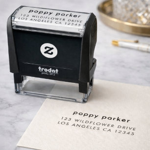 Rücksendeadresse Einfach Minimalistisch Modern T Permastempel