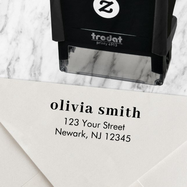 Rücksendeadresse Einfacher Minimaler Name Permastempel (Von Creator hochgeladen)