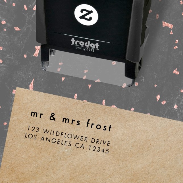 Rücksendeadresse | Einfaches Minimalistisches mode Permastempel (Von Creator hochgeladen)