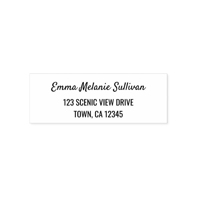 Rücksendeadresse Elegant Stilvolles Kalligraphiesk Permastempel (Design)