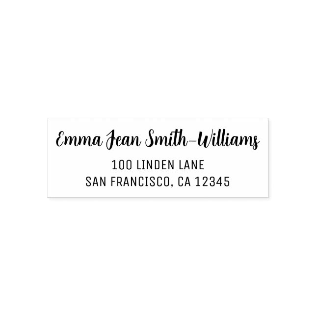 Rücksendeadresse | Elegante Moderne Kalligraphiesc Permastempel (Design)