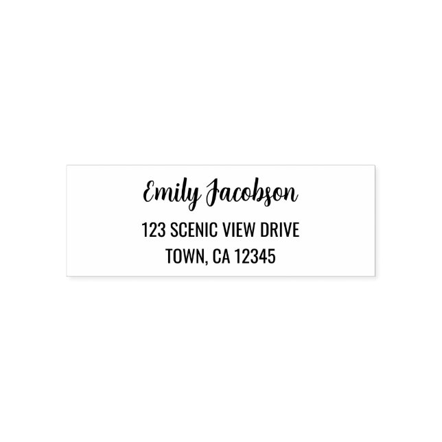 Rücksendeadresse | Elegante Moderne Kalligraphiesc Permastempel (Design)