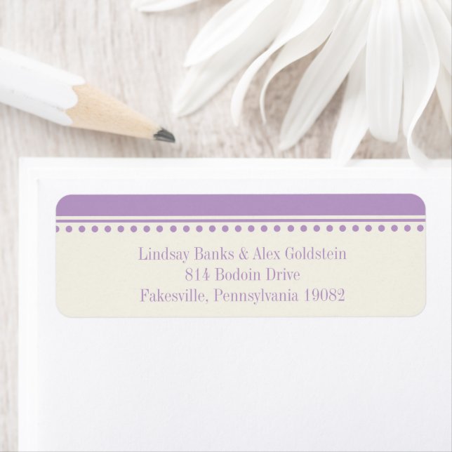 Rücksendeadresse-Etikett, Caroline Wedding (Insitu)