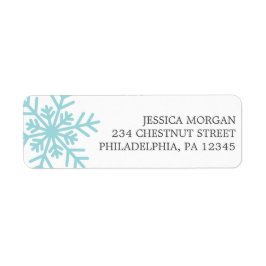 Rücksendeadresse Etikett Winter Snowflake