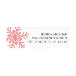 Rücksendeadresse Etikett Winter Snowflake