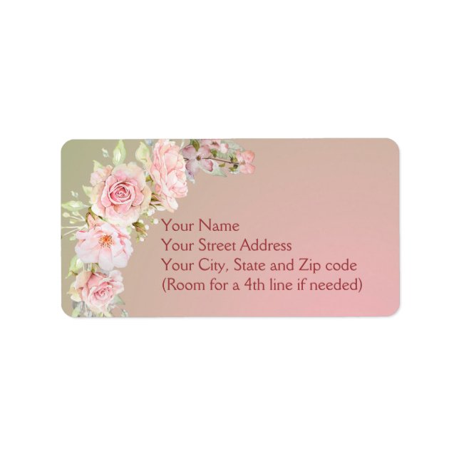 Rücksendeadresse für Aquarellfarben Adressaufkleber (Vorne)