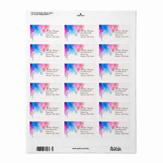 Rücksendeadresse für Aquarellmalerei Adressaufkleber