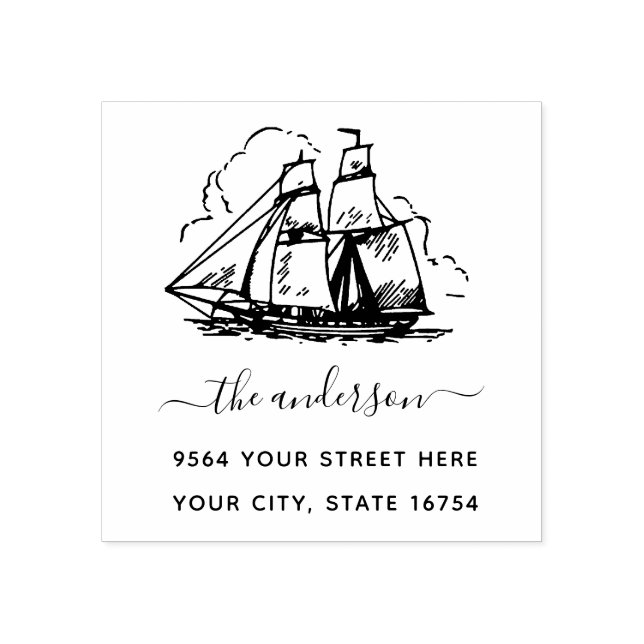 Rücksendeadresse für benutzerdefinierte Familienna Gummistempel (Prägung)